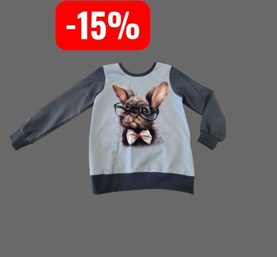 Džemperis "Zaķēns ar brillēm" 116 izm.